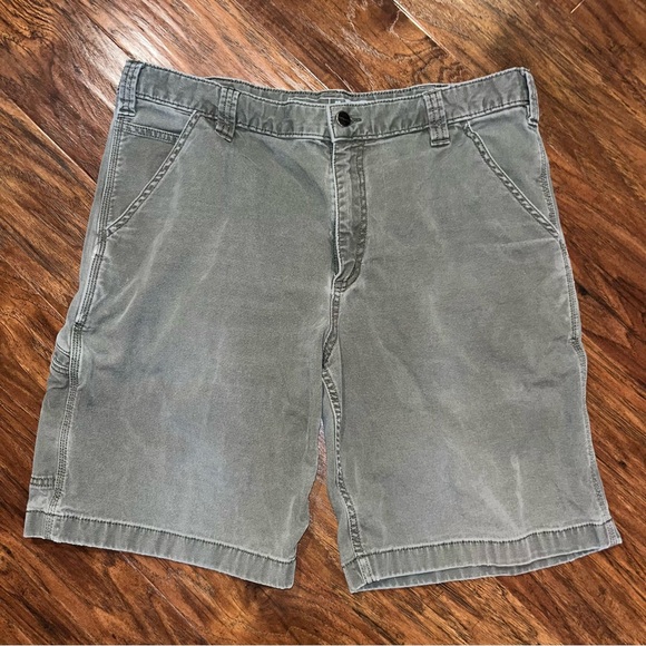 Carhartt Gray Flat Front Shorts - Picture 1 of 9
